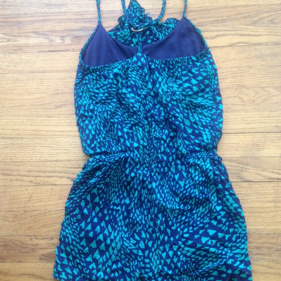 SOLD Adorable Teal and Royal Purple Romper - Picture 2 of 3