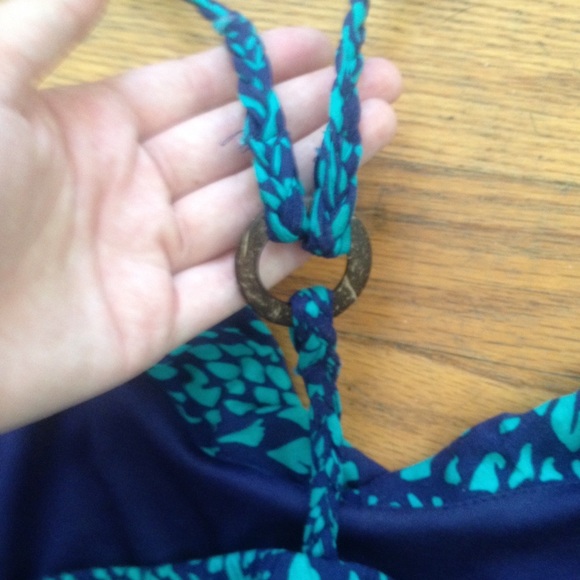 SOLD Adorable Teal and Royal Purple Romper - Picture 3 of 3