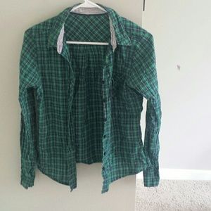 Green and blue flannel