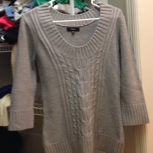 Gray 3/4 sleeve sweater from Express