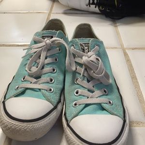 Teal all star converse
