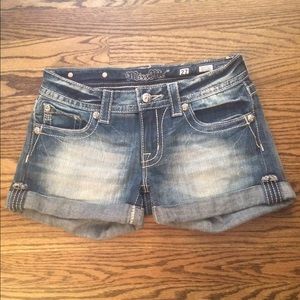 Miss Me embellished denim shorts