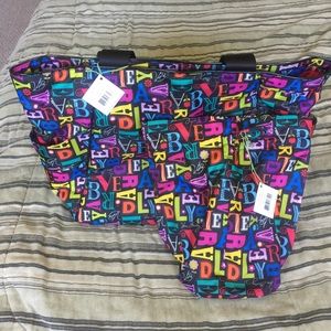 Two pieces Vera Bradley Lg Travel tote & Ditty Bag