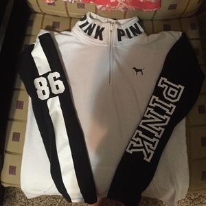 Pink half zip hoodie