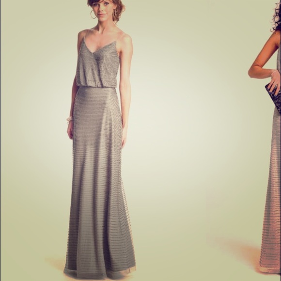 Adrianna Papell silent grey dress