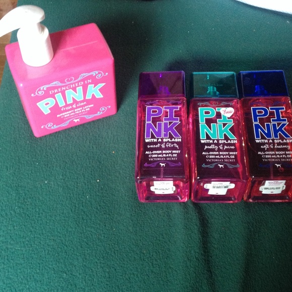 PINK lotion and body spray