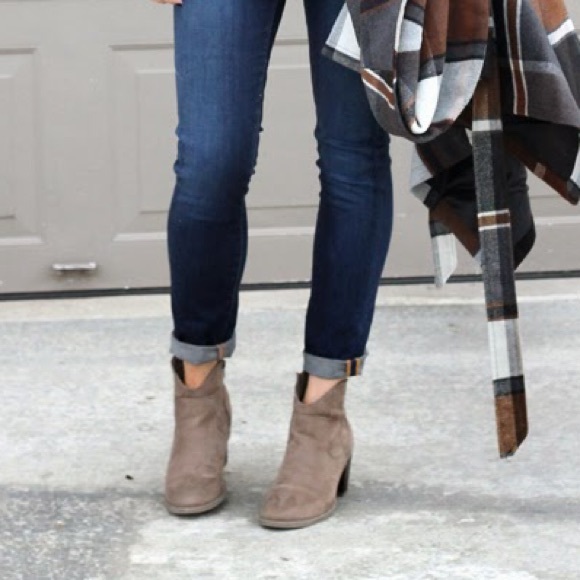 Grey suede boots
