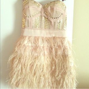 Bebe studded feather dress
