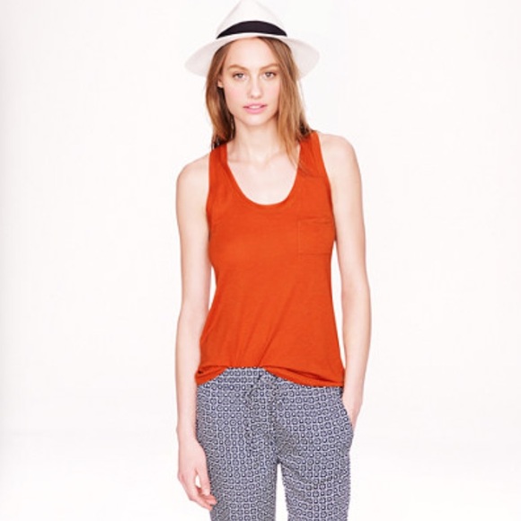🆕J. Crew Prima Jersey Pocket Tank in Black