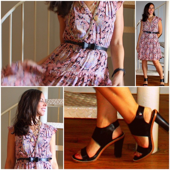 Anthropologie Pastel Paisley silk dress - Picture 2 of 4