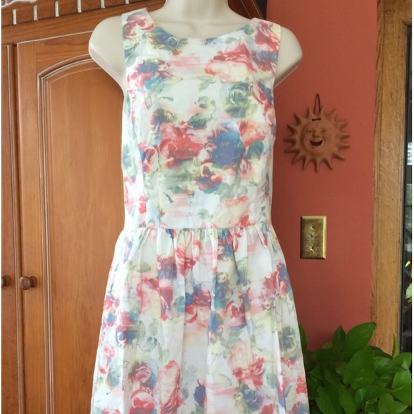 Piper lime collection floral cross back dress