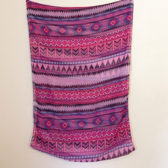 Pink Tribal Print Infinity Scarf - Picture 2 of 2