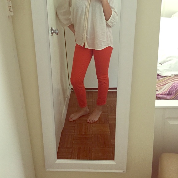 Ralph Lauren Pants - Ralph Lauren scarlet orange denim cropped pants