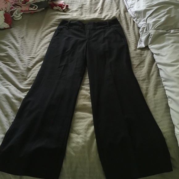 Banana Republic black wide leg trousers