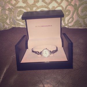 Bcbg rhinestone leather watch