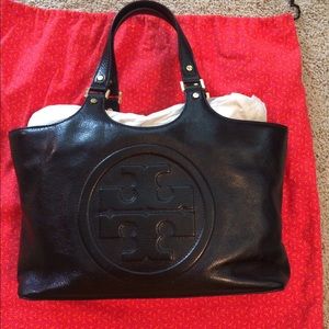 Tory Burch Black Leather Tote