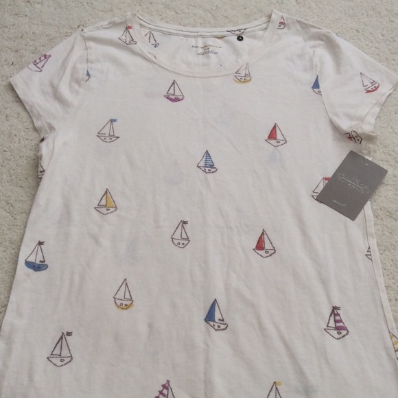 Anthropologie PILCRO Sailboat Printed Boy Tee - Picture 3 of 3