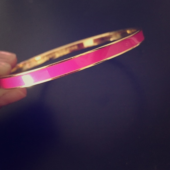 Kate Spade New York pink and gold bangle