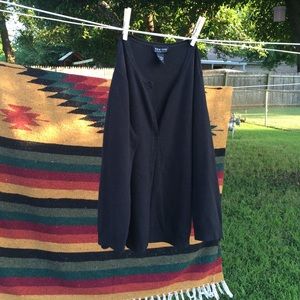 Black 3/4 sleeve cardigan