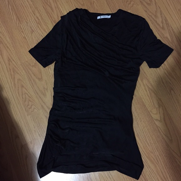 T by Alexander wang drape shoulder top