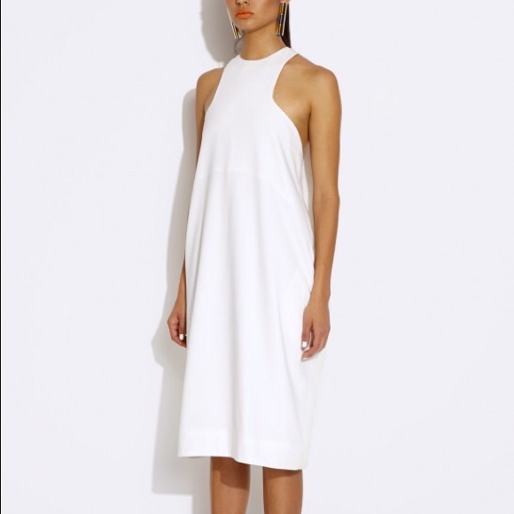 AQAQ Spark Cream Relaxed Midi Dress
