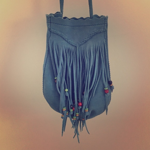 Lucky Brand Beaded Tassel Cross Body Bag