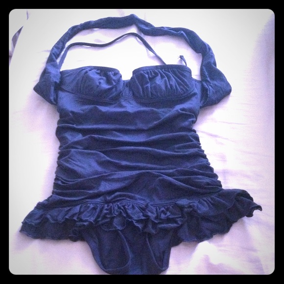 Juicy couture navy blue one piece swimwear