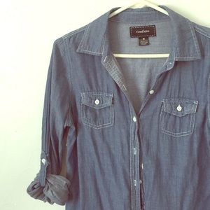 Denim Style Button Down Shirt