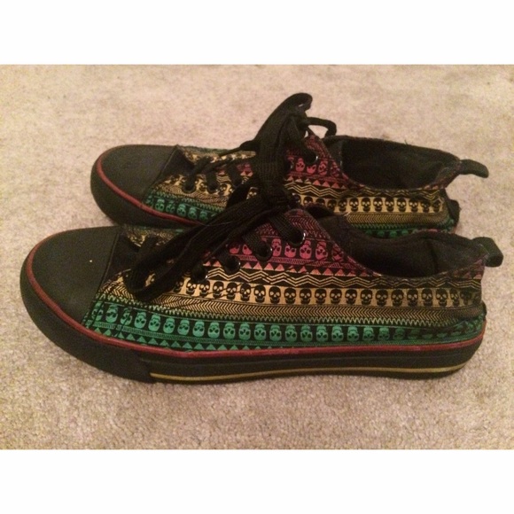 Rasta Skull Sneakers