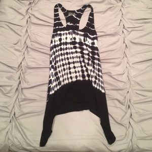Tart brand black and white tie dye tank