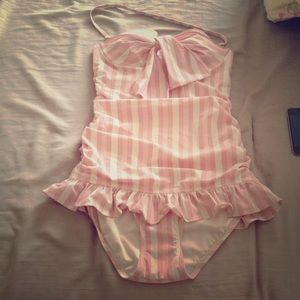 Pink & white striped one piece Juicy swimwear