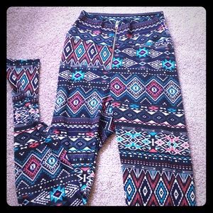 Navy blue with design leggings