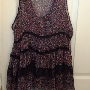 Empire waisted top with floral print