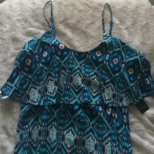 Teal and blue maxi dress, never worn