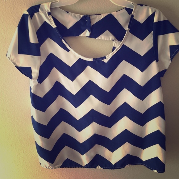 Blue and white chevron shirt