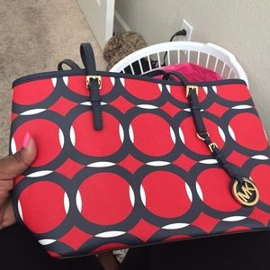 Michael Kors small tote red white blue
