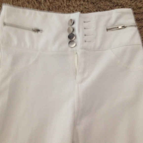 High waisted cloth white pants - Picture 2 of 4