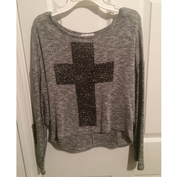 Sparkly Cross Sweater