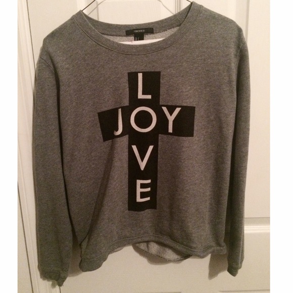 "Love. Joy." Cross Sweatshirt