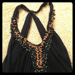 Romeo and Juliet black beaded top