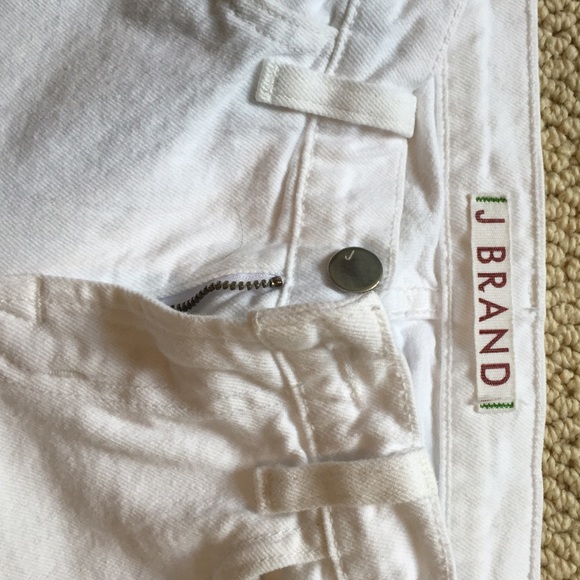 j brand boot cut/ flare white jeans