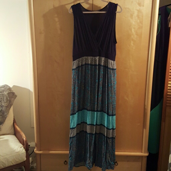 Long paisley cotton dress