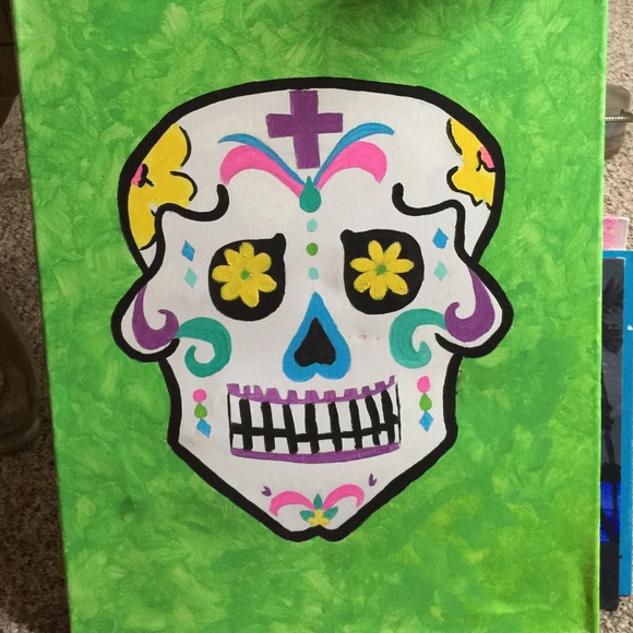 Sugar skull painting!💀 done by me✨
