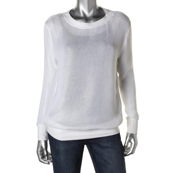 Sold!!!!!Helmet Lang crochet crew neck sweater