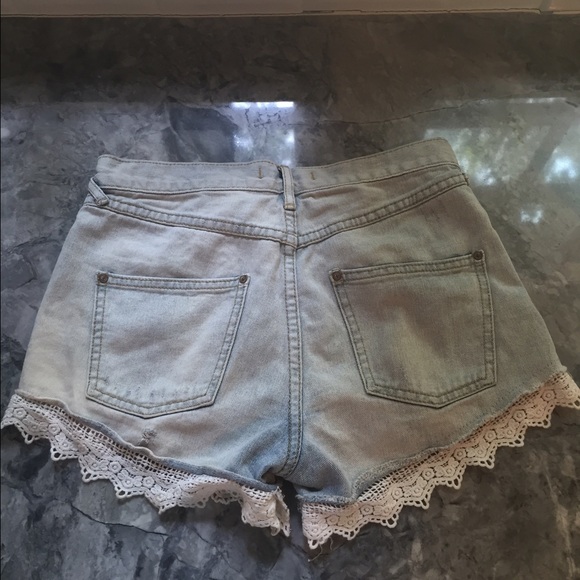 Free People Lacey Denim Cuttoff Shorts - Picture 3 of 4