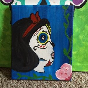 Snow White sugar skull💀💙