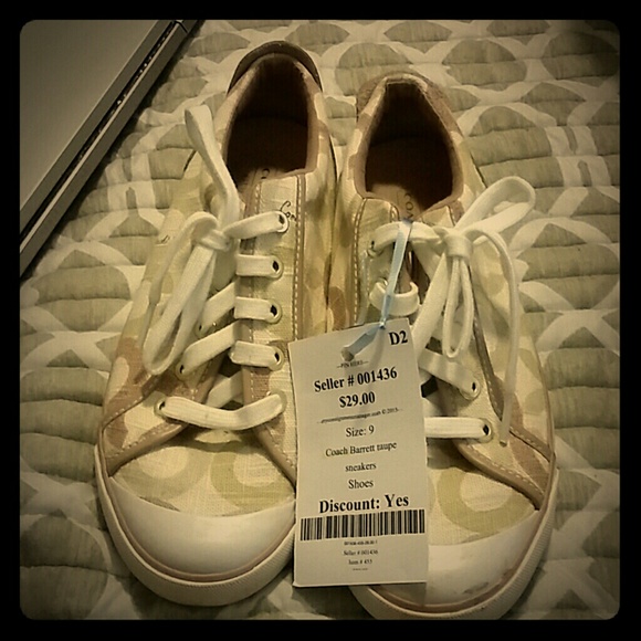 Taupe coach sneakers