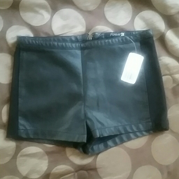 Pleather shorts