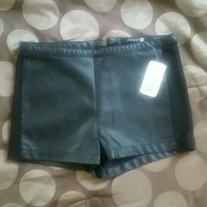 Pleather shorts