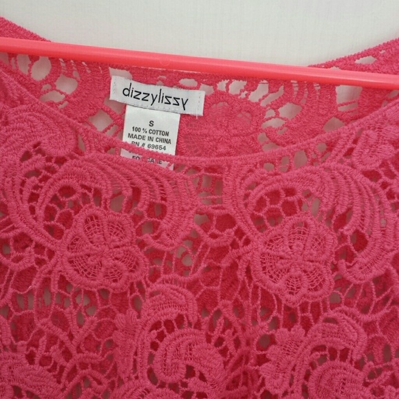 Pink Crop Top Short Sleeve see through - Picture 2 of 4